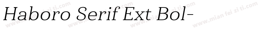 Haboro Serif Ext Bol字体转换